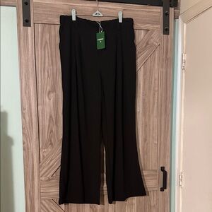 HALARA Elegant Black Wide-Leg Pants
